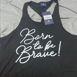 Born to be Brave Black Tank Top